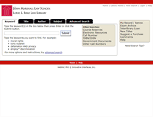 Tablet Screenshot of catalog.jmls.edu